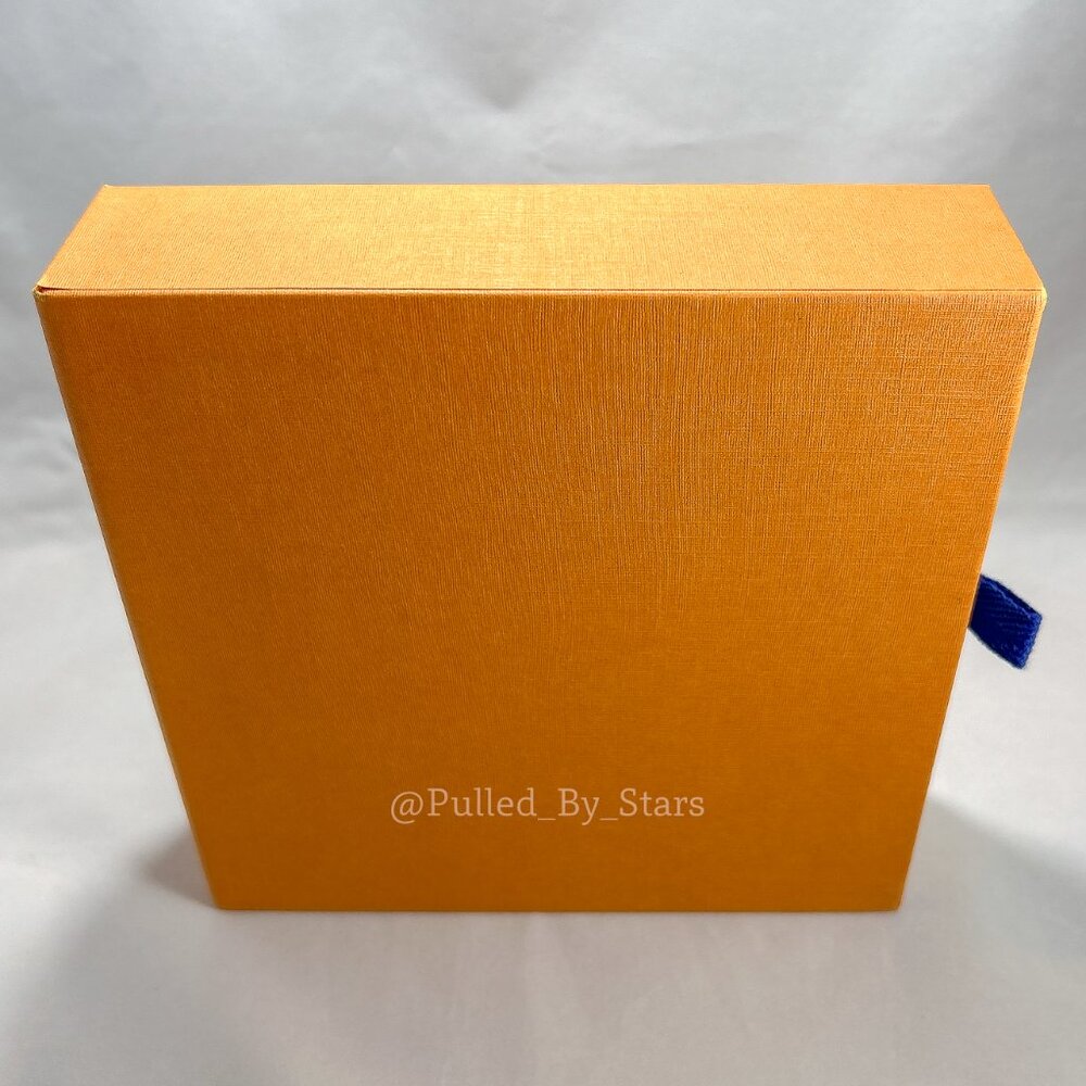 LOUIS VUITTON Medium Orange Pullout Drawer Box (7" x 7" x 2") + Ribbon & Misc. - Picture 8 of 16